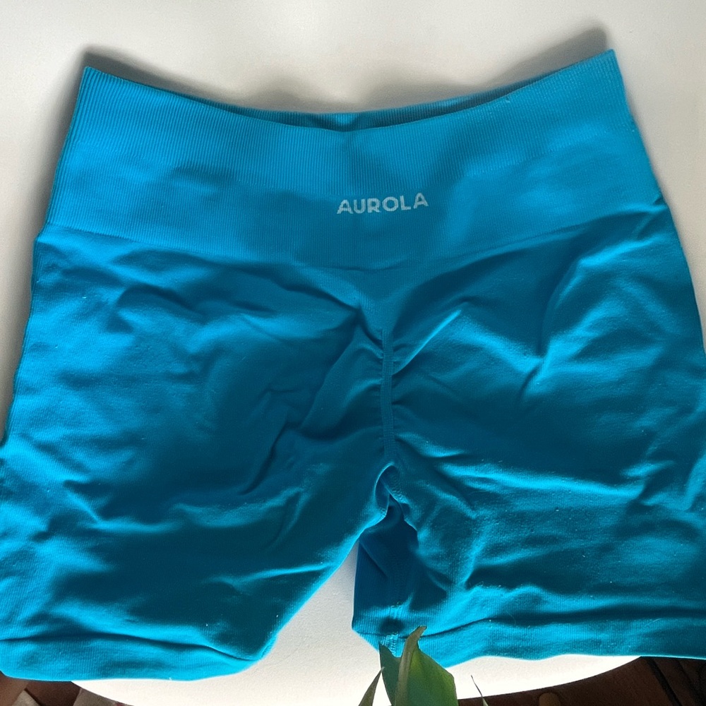 Aurola Blue Compressed Waisted Leggings